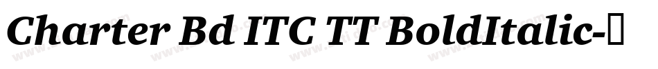 Charter Bd ITC TT BoldItalic字体转换